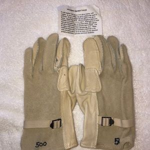 Military Work Gloves Cattlehide Leather